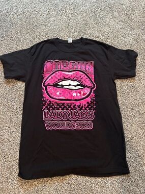 TG Lady Jags Worlds 2023 Graphic Tee - Black & Hot Pink LV/LJ